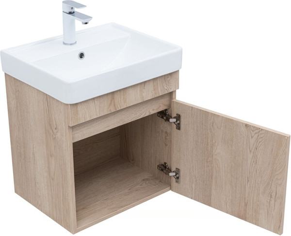 Изображение товара Тумба под умывальник Aquanet Оптима 50 / 344802 (дуб светлый)