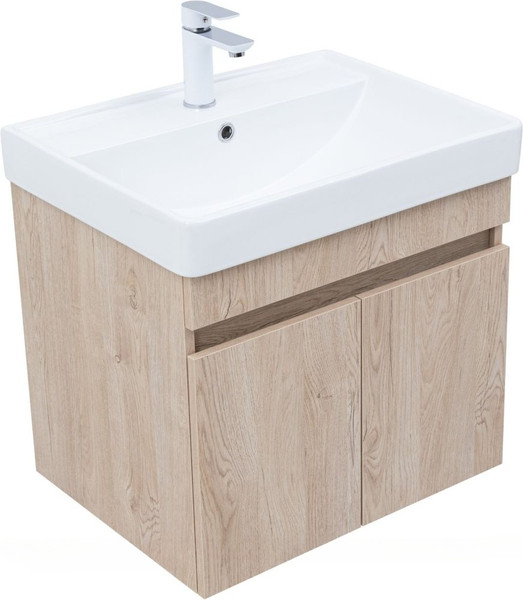 Изображение товара Тумба под умывальник Aquanet Оптима 60 / 344803 (дуб светлый)