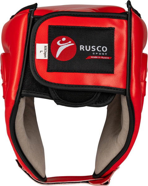 Изображение товара Боксерский шлем RuscoSport Усиленный с закрытым верхом (M, красный)