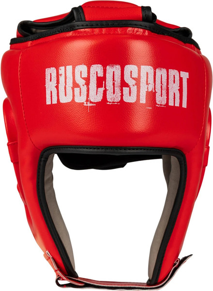 Изображение товара Боксерский шлем RuscoSport Усиленный с закрытым верхом (M, красный)