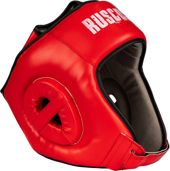 Изображение товара Боксерский шлем RuscoSport Усиленный с закрытым верхом (XL, красный)