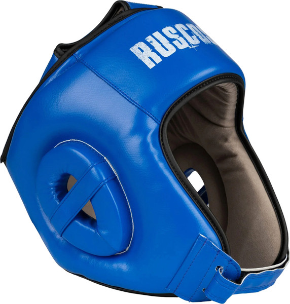 Изображение товара Боксерский шлем RuscoSport Усиленный с закрытым верхом (S, синий)