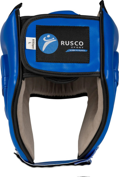 Изображение товара Боксерский шлем RuscoSport Усиленный с закрытым верхом (XL, синий)
