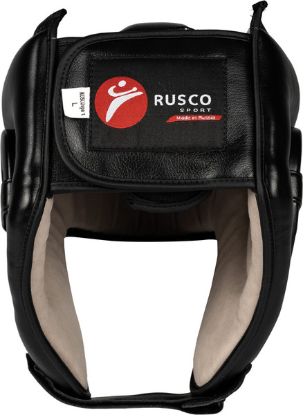 Изображение товара Боксерский шлем RuscoSport Усиленный с закрытым верхом (M, черный)