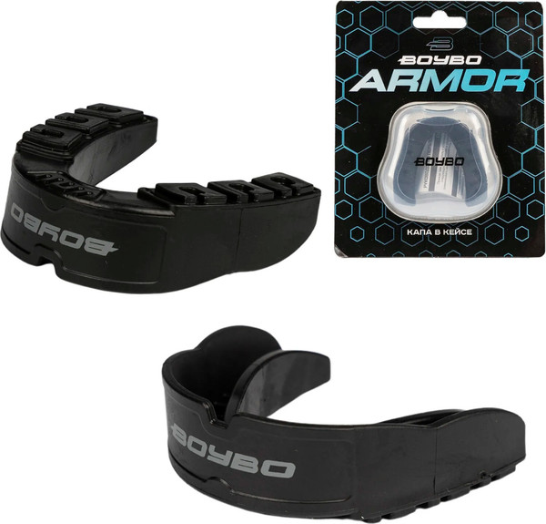 Изображение товара Боксерская капа BoyBo Armor MD255 Premium одночелюстная (черный)