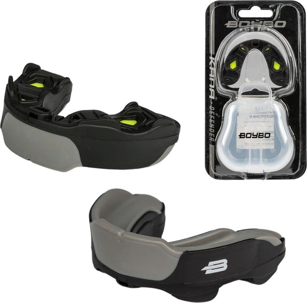 Изображение товара Боксерская капа BoyBo Defender BD150 Premium одночелюстная (серый)