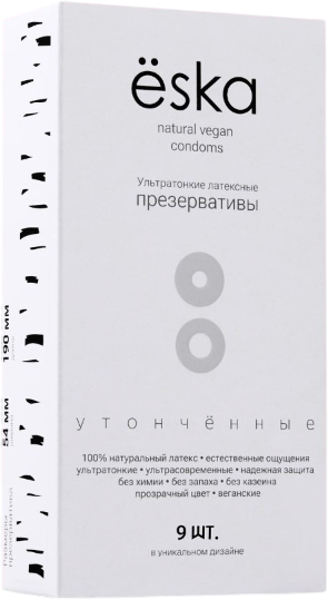 Изображение товара Презервативы Eska Ультратонике латексные утонченные (9шт)