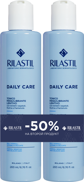 Тоник для лица Rilastil Daily Care Тоник для лица 1+1 (200мл+200мл)
