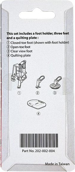 Изображение товара Набор лапок для швейной машины Janome 202-002-004