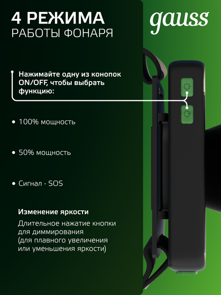 Изображение товара Фонарь Gauss GFL401 / GF401