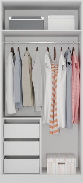 Изображение товара Шкаф Интермебель Марсель 580 2 зеркала / МР-09 (шиншилла серая)