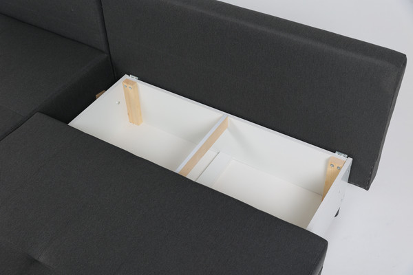 Изображение товара Диван угловой Mio Tesoro Норд 542 2ек-1пф BoxWel (627 темно-серый)