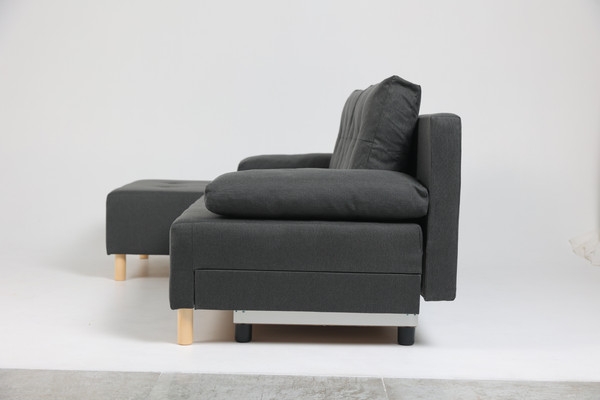 Изображение товара Диван угловой Mio Tesoro Норд 542 2ек-1пф BoxWel (627 темно-серый)