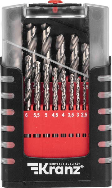 Изображение товара Набор сверл Kranz 1-10мм / KR-91-0635