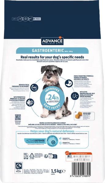 Изображение товара Сухой ветеринарный корм для собак Advance VetDiet Gastroenteric Canine Mini (1.5кг)