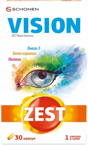 Изображение товара Комплексная пищевая добавка ZEST Вижн Комплекс (30капсул)