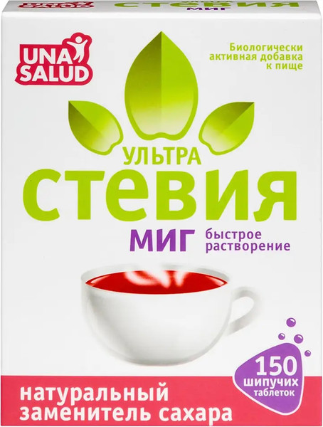 Изображение товара Пищевая добавка UnaSalud Стевия Ультра Миг (150шт)