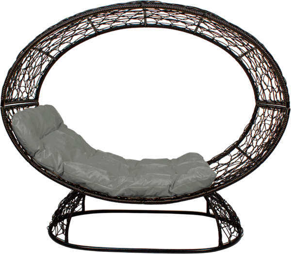 Изображение товара Кресло садовое M-Group Венера на подставке / 11770409 (черный/серая подушка)