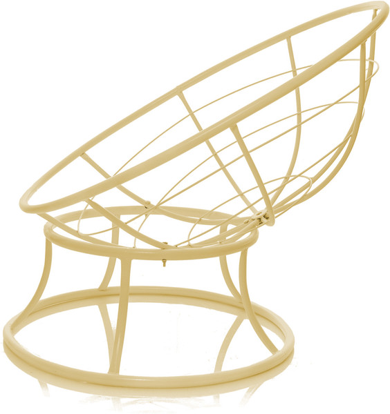 Изображение товара Кресло садовое M-Group Папасан мини / 12060509 (бежевый/серая подушка)