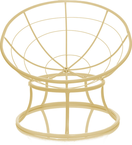 Изображение товара Кресло садовое M-Group Папасан мини / 12060510 (бежевый/синяя подушка)