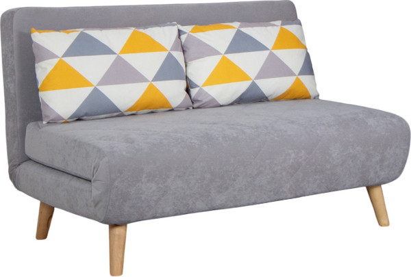 Изображение товара Диван DiArt Элли 1000 (велюр, Otto Yellow/Sensey silver/ножки светлые)