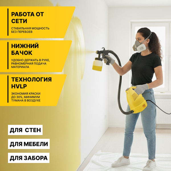 Изображение товара Краскопульт электрический Garvill SGE650-HVLP