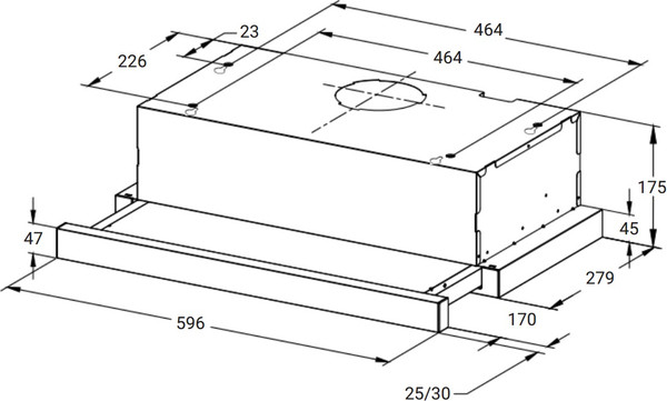 Изображение товара Вытяжка телескопическая Weissgauff TEL 600 TC WH