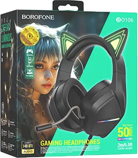 Изображение товара Наушники детские Borofone BO106 (зеленый)