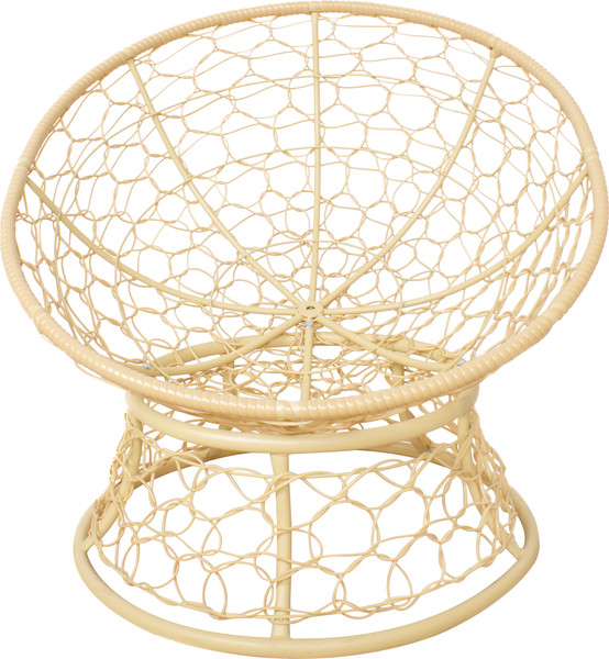 Изображение товара Кресло садовое M-Group Папасан мини / 12890506 (бежевый ротанг/красная подушка)