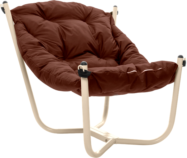 Изображение товара Кресло садовое M-Group Чил / 12360505 (бежевый/коричневая подушка)