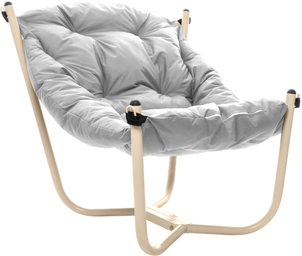 Изображение товара Кресло садовое M-Group Чил / 12360509 (бежевый/серая подушка)