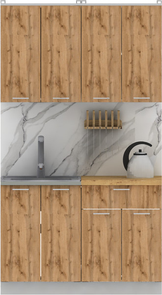 Изображение товара Кухонный гарнитур Eligard Lion 1.2 (дуб натуральный/дуб бунратти)