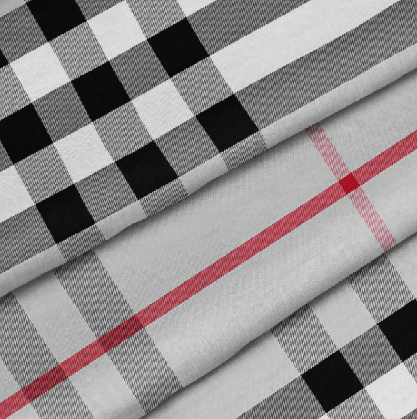 Изображение товара Комплект постельного белья Samsara Burberry серый 2сп (простыня на резинке)