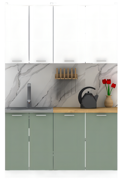 Изображение товара Кухонный гарнитур Eligard Lion 1.4 (белый/самшит/дуб бунратти)