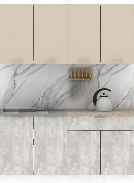 Изображение товара Кухонный гарнитур Eligard Lion 2.1.6 (персидский жемчуг/ледяное дерево/малага)