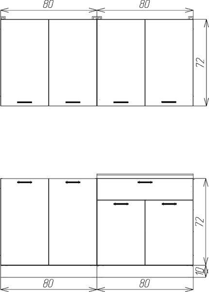 Изображение товара Кухонный гарнитур Eligard Lion 2.1.6 (дымчатый алмаз/дуб натуральный/дуб бунратти)