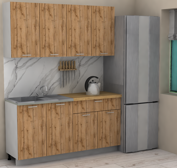 Изображение товара Кухонный гарнитур Eligard Lion 2.1.6 (дуб натуральный/дуб бунратти)