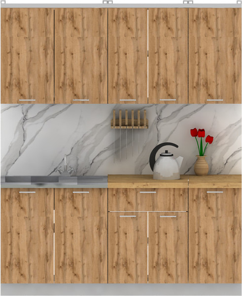 Изображение товара Кухонный гарнитур Eligard Lion 1.8 (дуб натуральный/дуб бунратти)