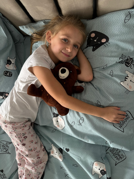 Изображение товара Комплект постельного белья Samsara Мяу 2сп Евро (простыня на резинке)