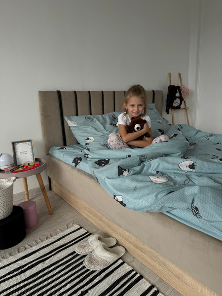 Изображение товара Комплект постельного белья Samsara Мяу 2сп Евро (простыня на резинке)