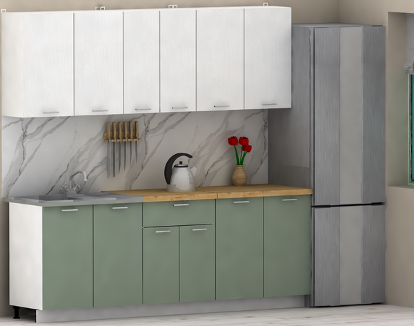 Изображение товара Кухонный гарнитур Eligard Lion 2.2 (белый/самшит/дуб бунратти)