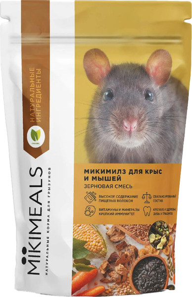 Изображение товара Корм для грызунов Mikimeals для крыс и мышей (10кг)
