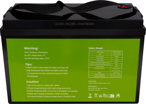 Изображение товара Аккумуляторная батарея EVOLISUN LiFePO4 12.8V 100A (100 А/ч)