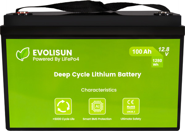 Изображение товара Аккумуляторная батарея EVOLISUN LiFePO4 12.8V 100A (100 А/ч)