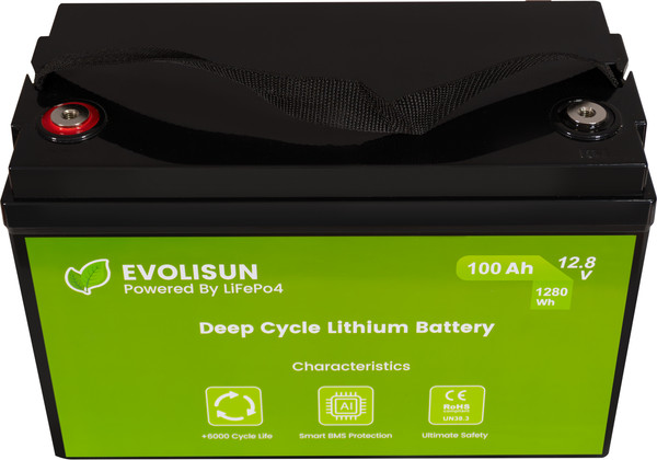 Изображение товара Аккумуляторная батарея EVOLISUN LiFePO4 12.8V 100A (100 А/ч)