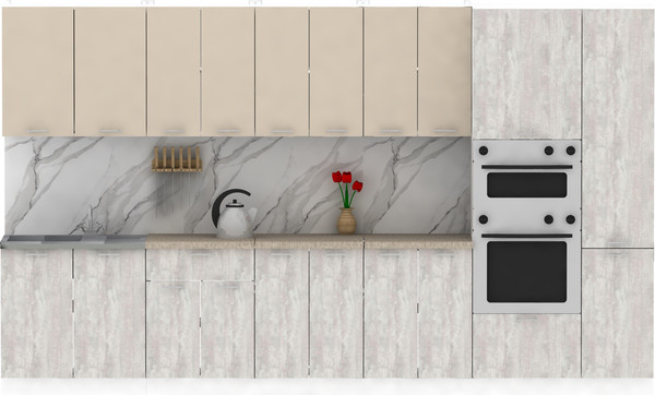 Изображение товара Кухонный гарнитур Eligard Lion 3.6 (персидский жемчуг/ледяное дерево/малага)