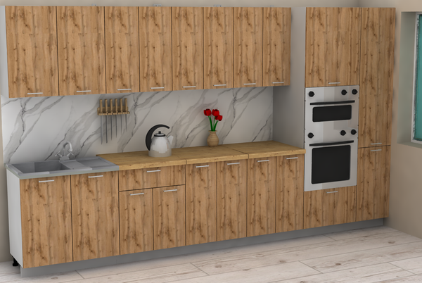 Изображение товара Кухонный гарнитур Eligard Lion 3.6 (дуб натуральный/дуб бунратти)