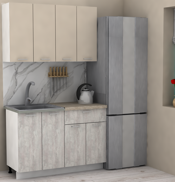 Изображение товара Кухонный гарнитур Eligard Lion 1.2 без столешницы (персидский жемчуг/ледяное дерево)