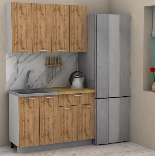 Изображение товара Кухонный гарнитур Eligard Lion 1.2 без столешницы (дуб натуральный)