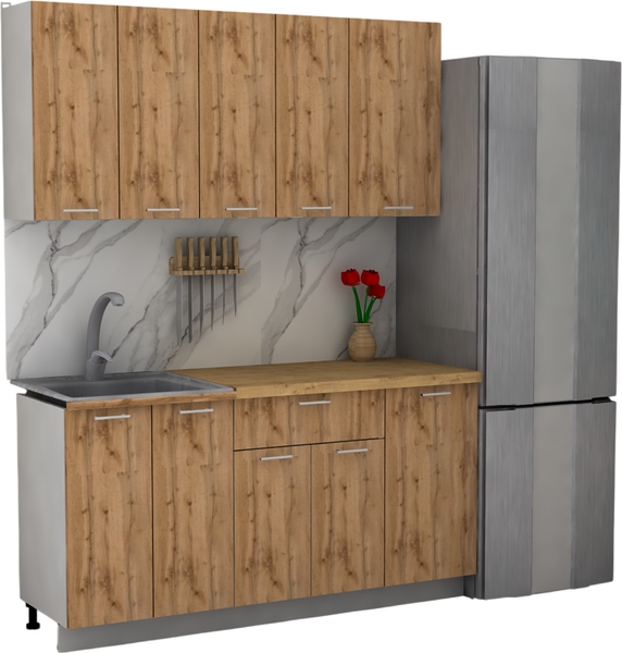 Изображение товара Кухонный гарнитур Eligard Lion 1.1.6 без столешницы (дуб натуральный)